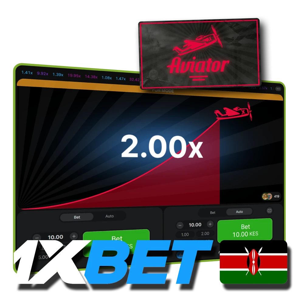 Experience authentic Aviator crash game on 1xBet official casino.