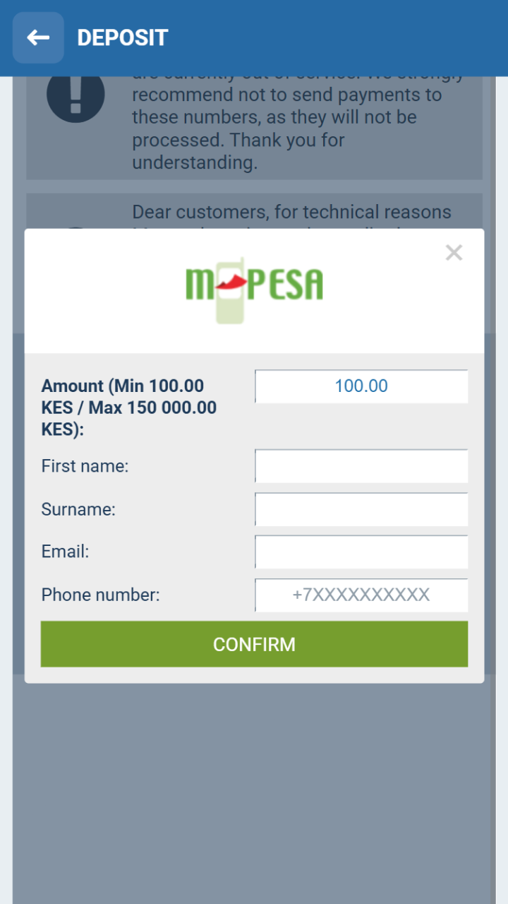 Deposit with various payment methods at 1xBet official.