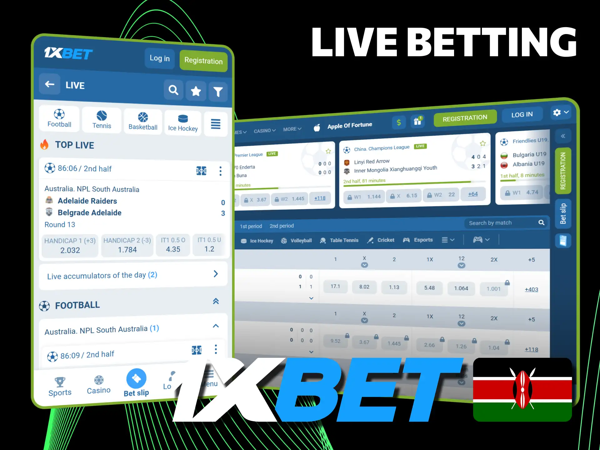 Watch live sport streams and win with 1xBet dynamic markets.