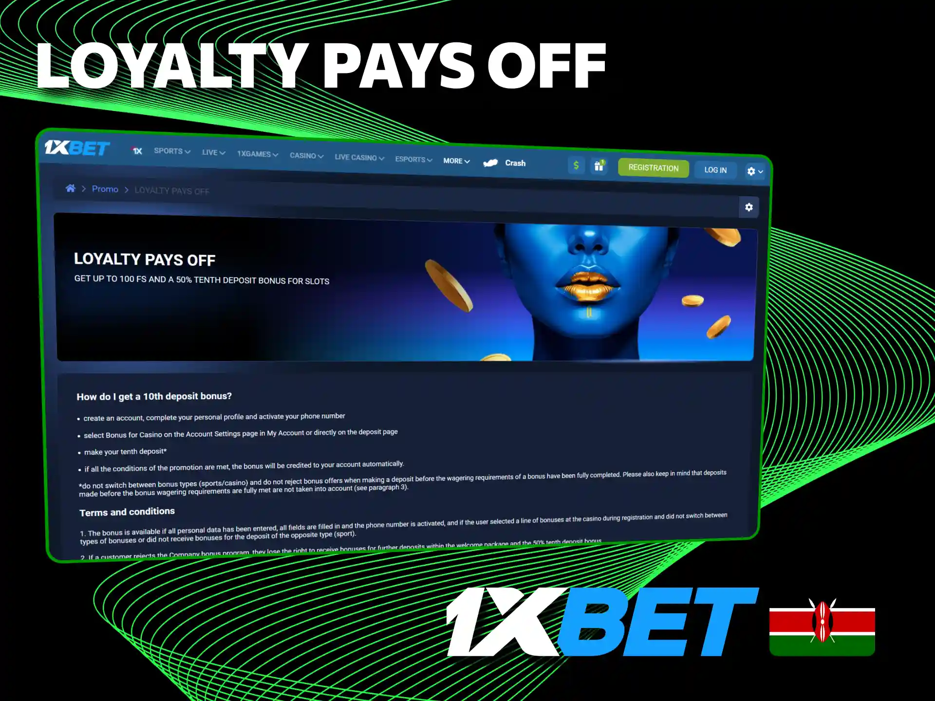 Stay active to withdraw promotion winnings on 1xBet website.