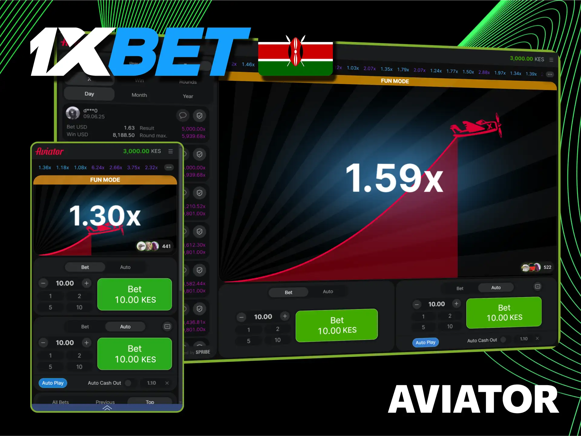 Cash out before Aviator plane crashes on 1xBet website.