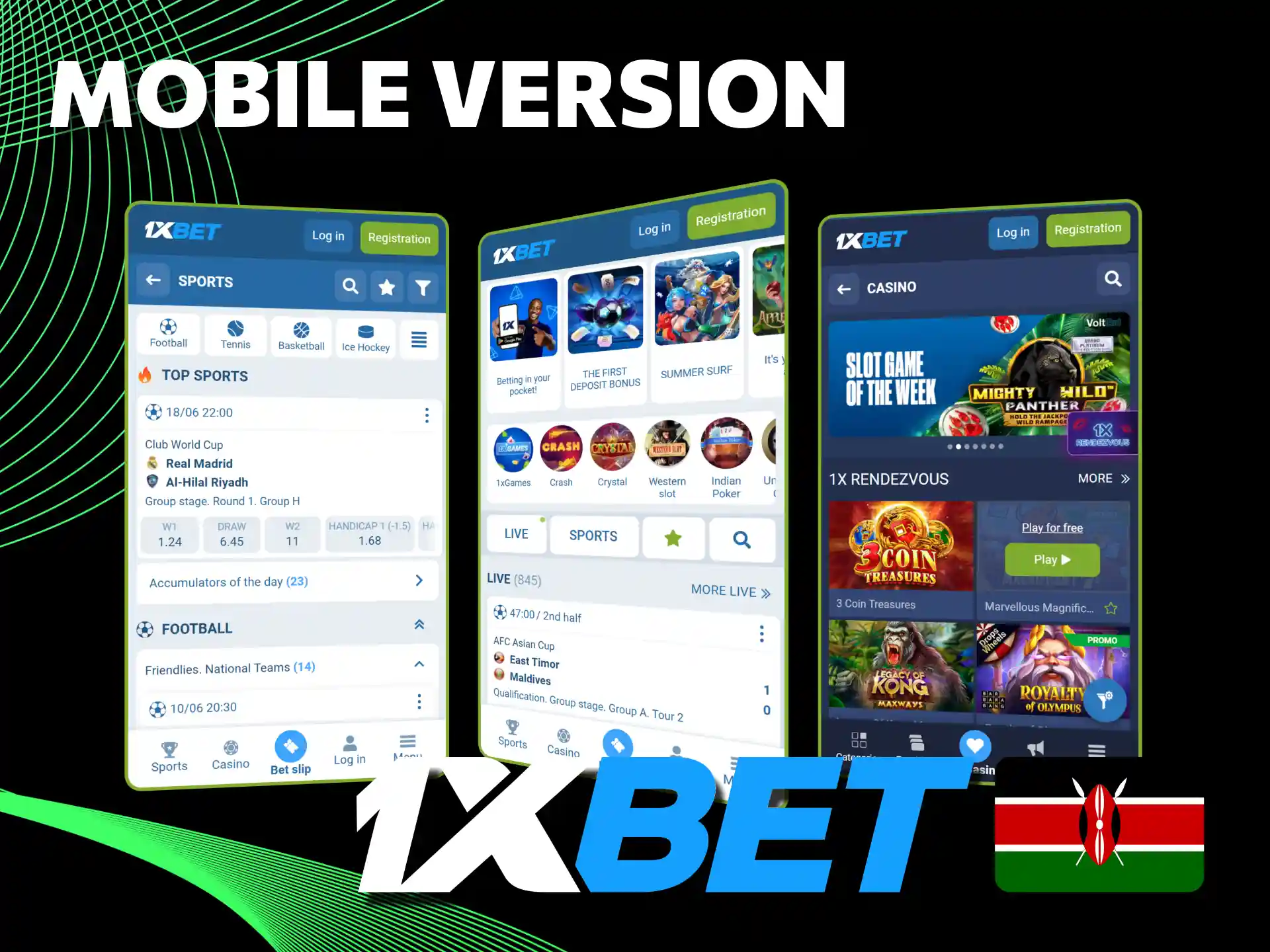 Use 1xBet official mobile site for instant access from Kenya.