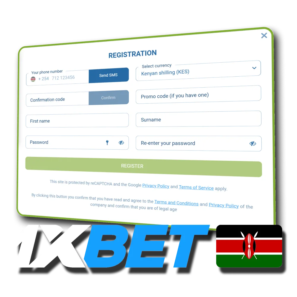Go through the registration and create your account at 1xBet.