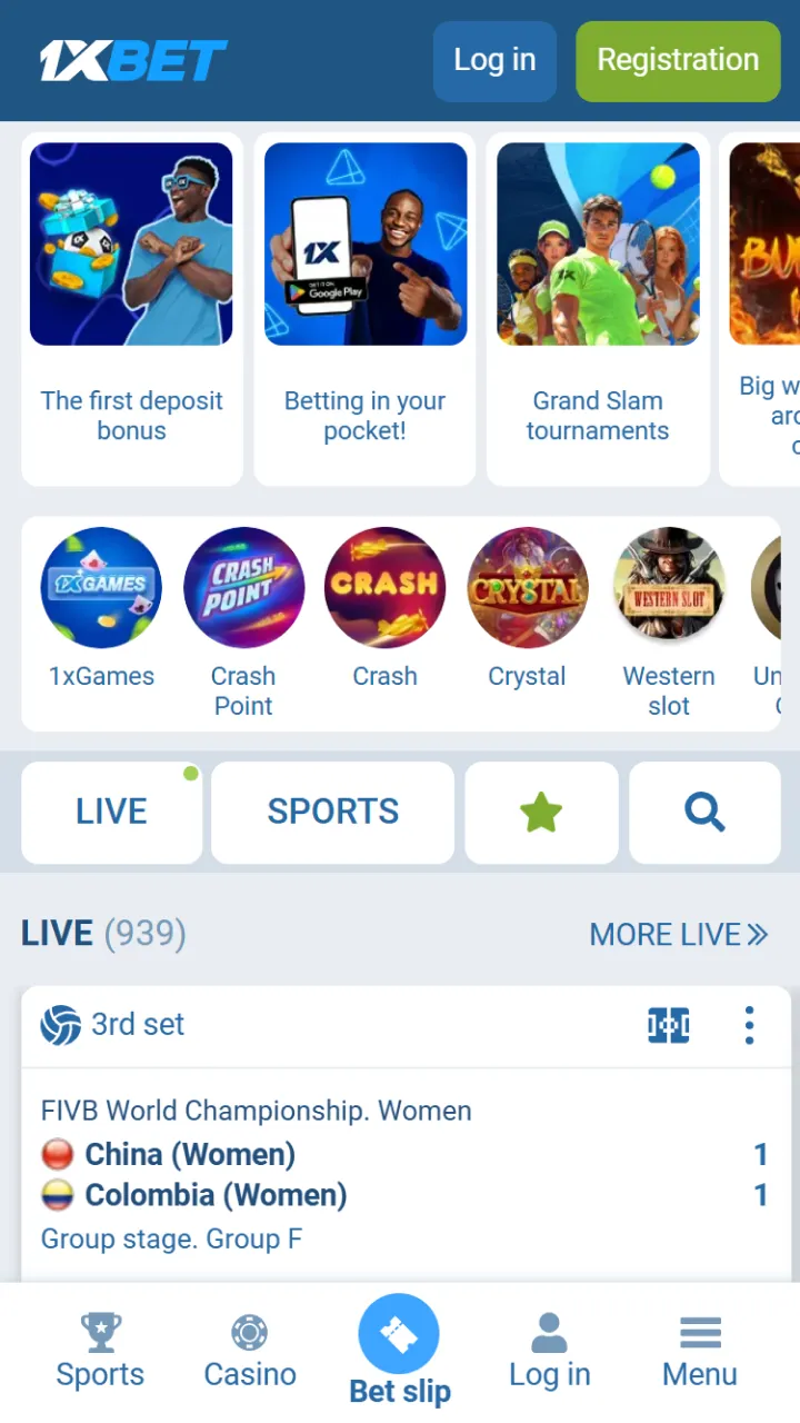 Visit the 1xBet site to download the iOS app.