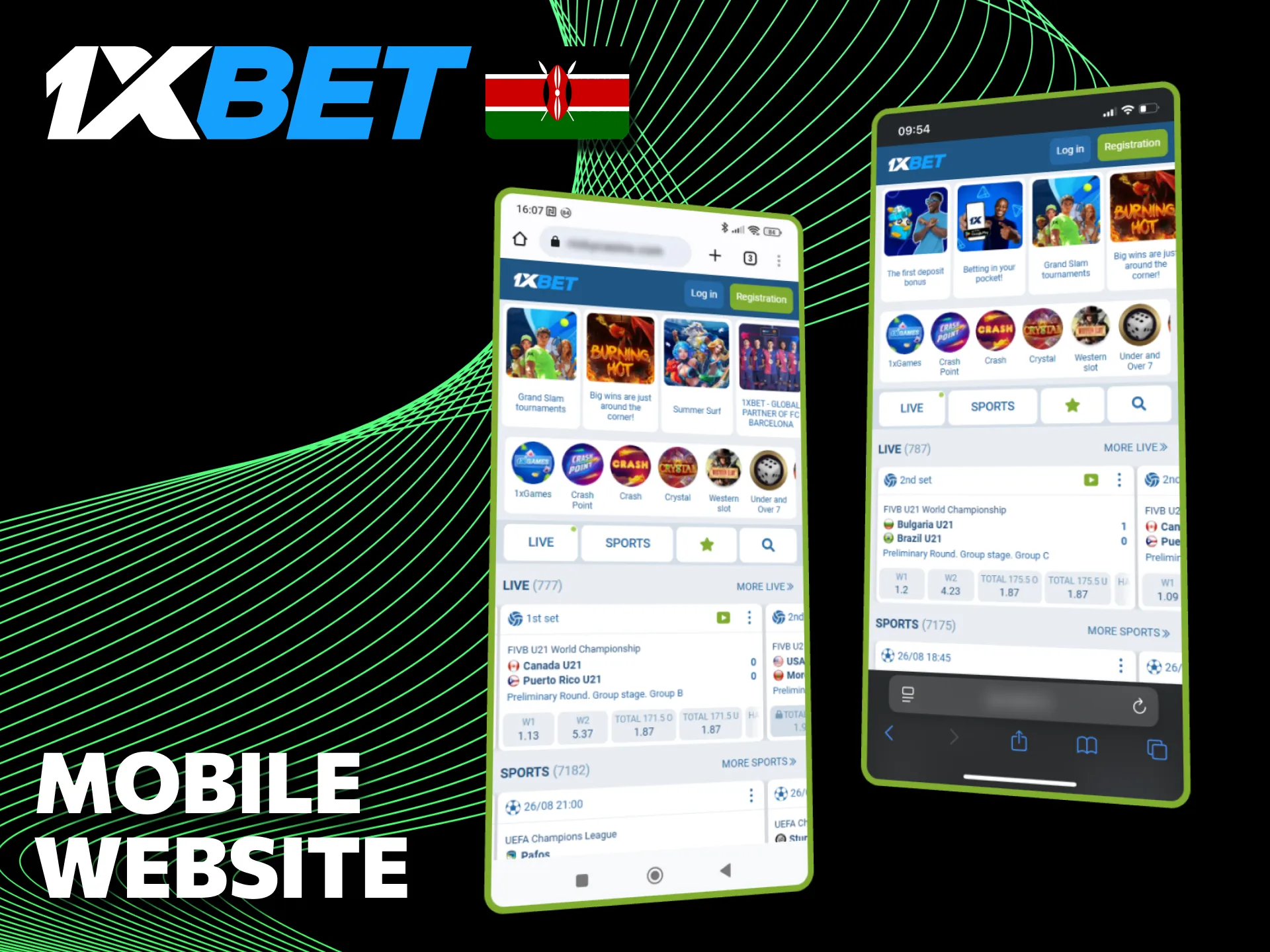 The 1xBet mobile website complements the official 1xBet app.