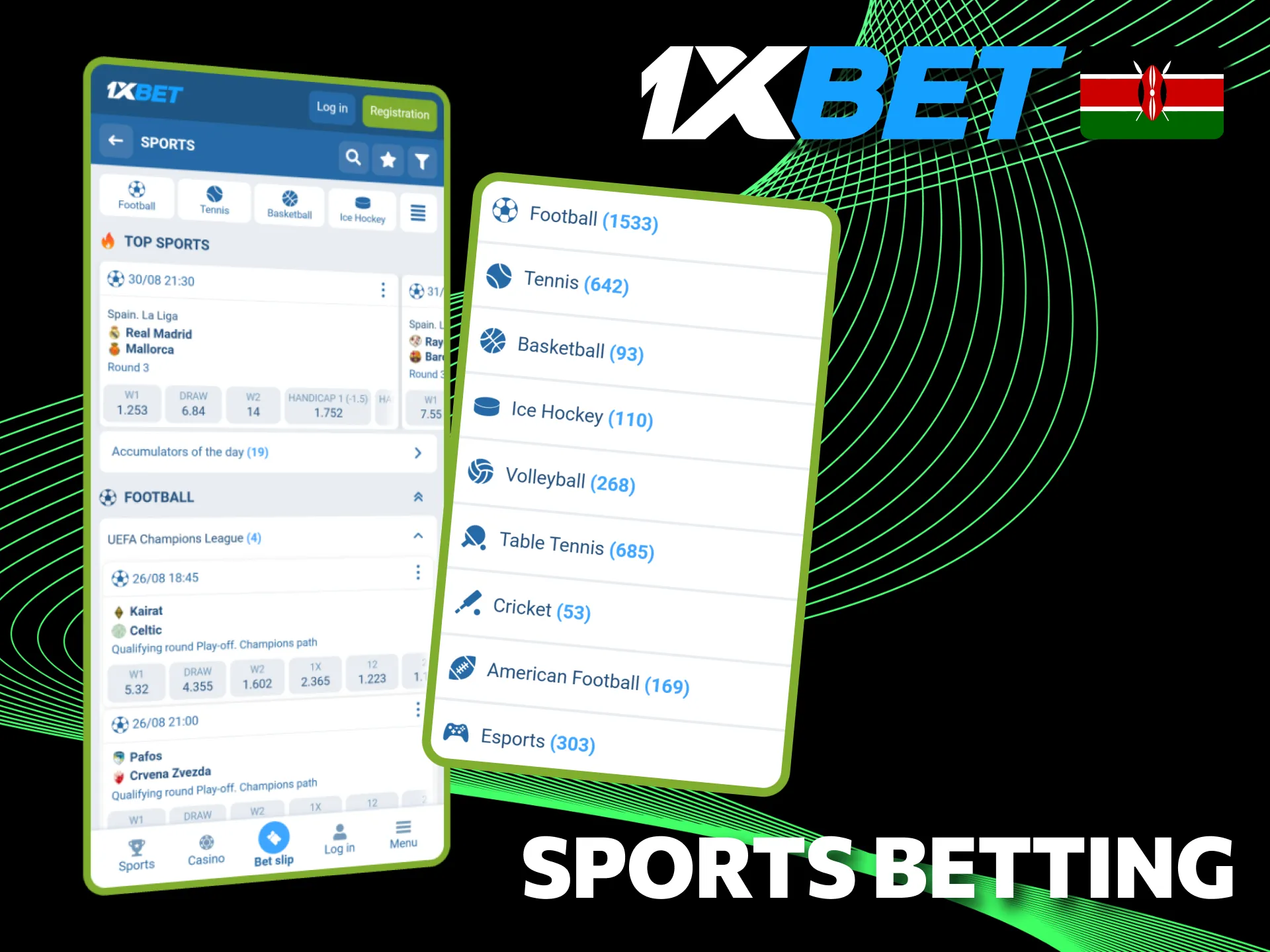 Sports betting is simple through the 1xBet app in Kenya.