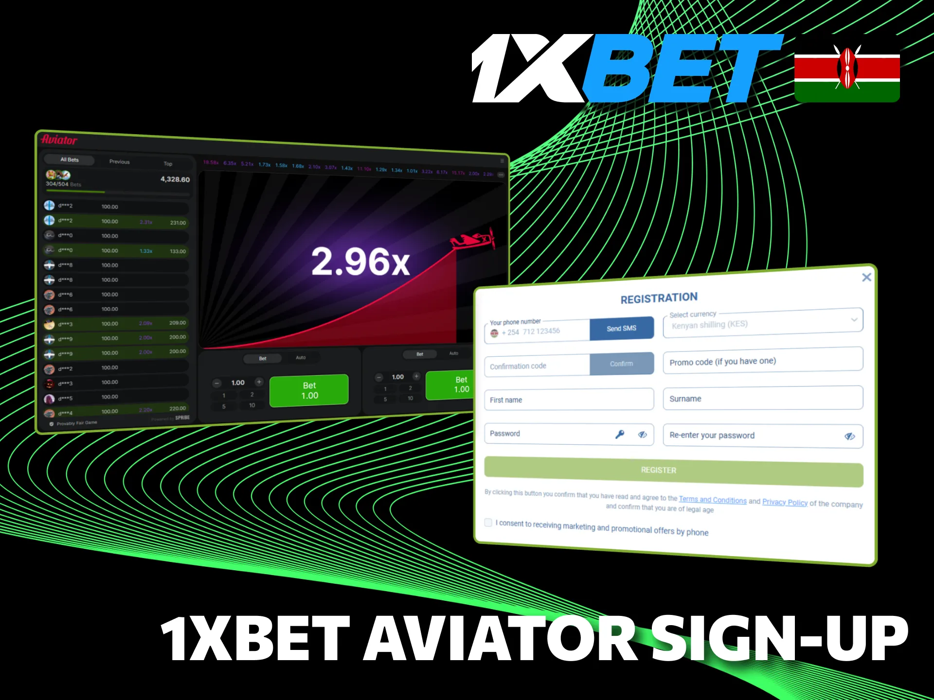 1xBet Aviator sign-up bonus rewards new Kenya users instantly.