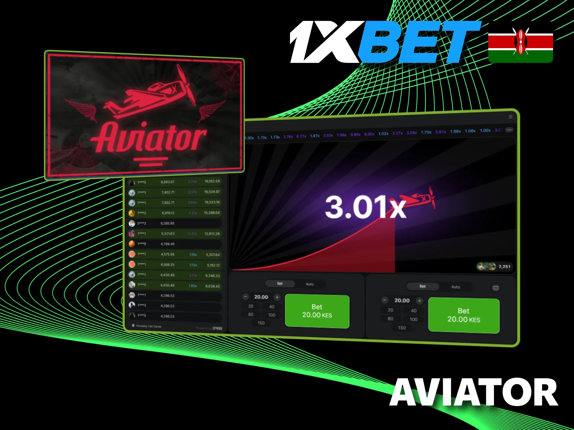 The Aviator game on 1xBet thrills many Kenya players with unique gameplay.