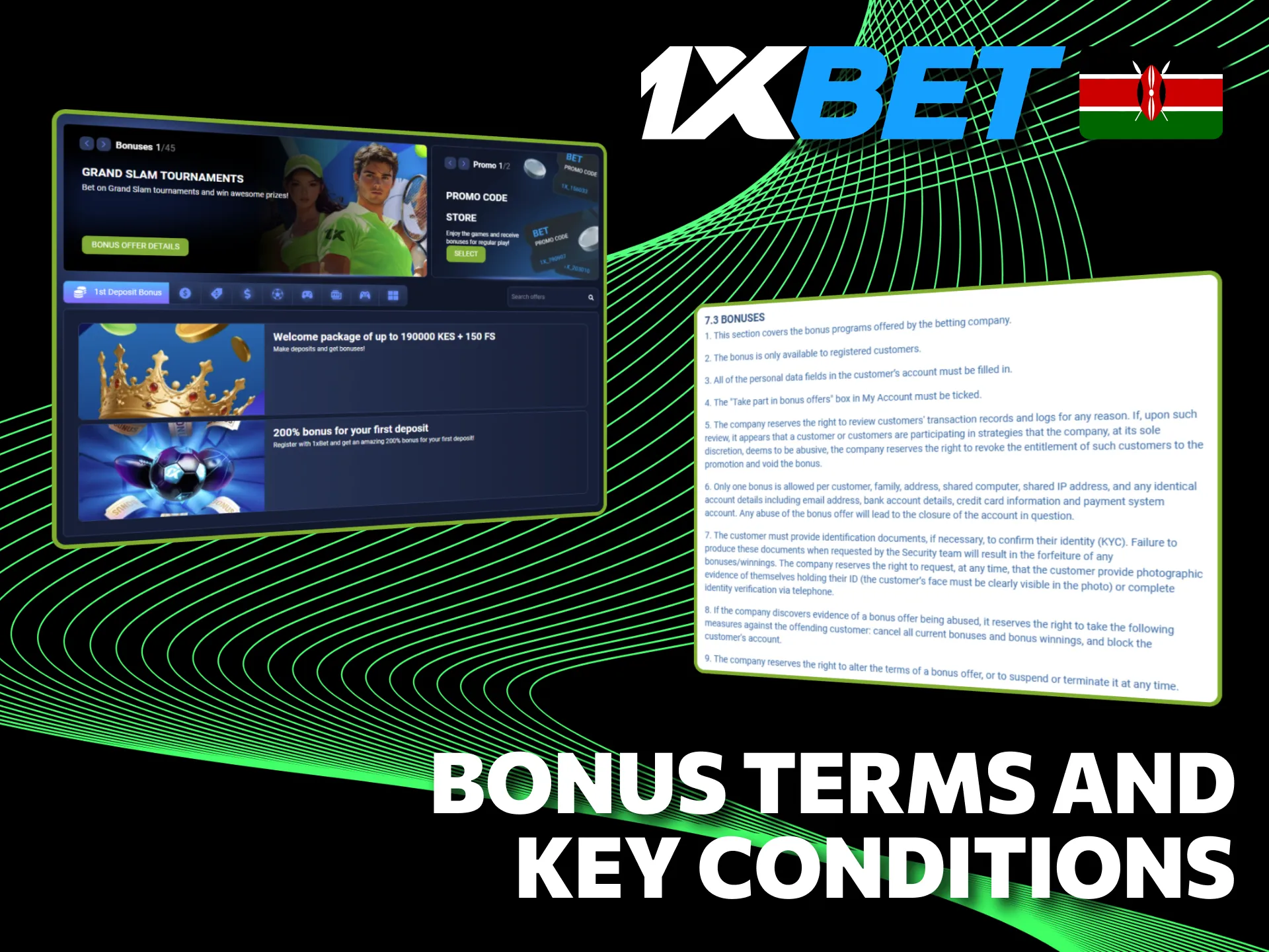 Key conditions of 1xBet promo bonuses must be followed for successful play.