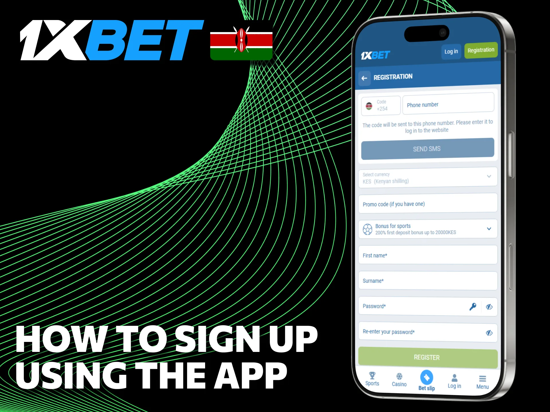 The process of registering with the 1xBet app is simple.