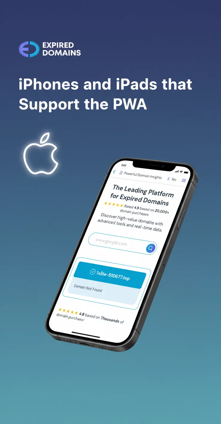 Apple devices supporting PWA: iPhone 8-15 incl. X/XR, iPad 7th gen+, iPad Air 3/4, iPad Pro 11-inch, iPod touch 7; iOS 12+.