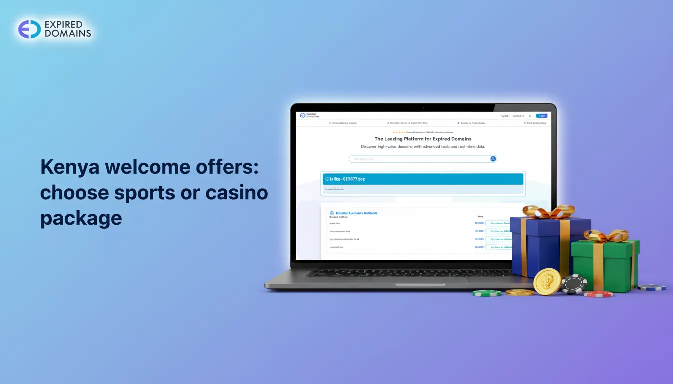 Kenya welcome offers: 200% sports bonus up to 20,000 KES or casino package up to 190,000 KES. New players 18+
