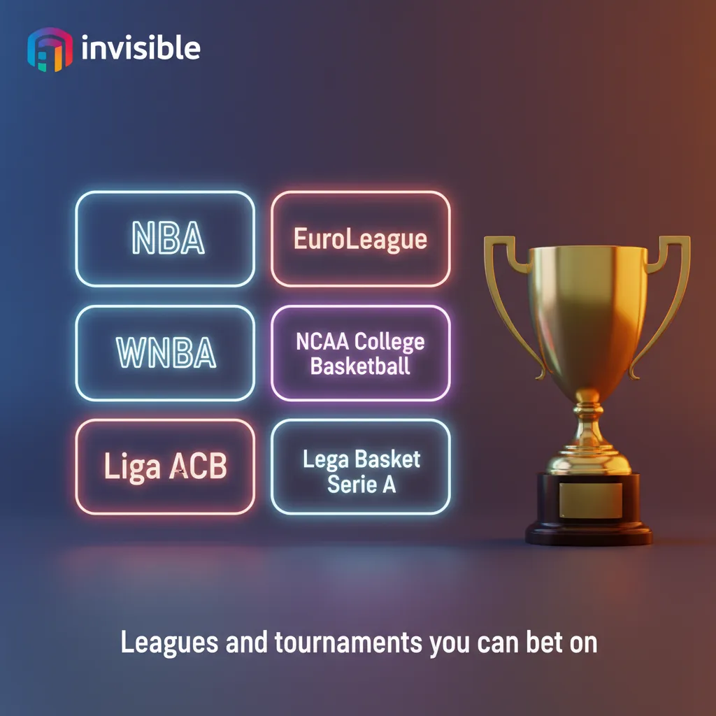 Basketball betting graphic with NBA, WNBA, EuroLeague, NCAA, FIBA, BAL, and CBA featured.