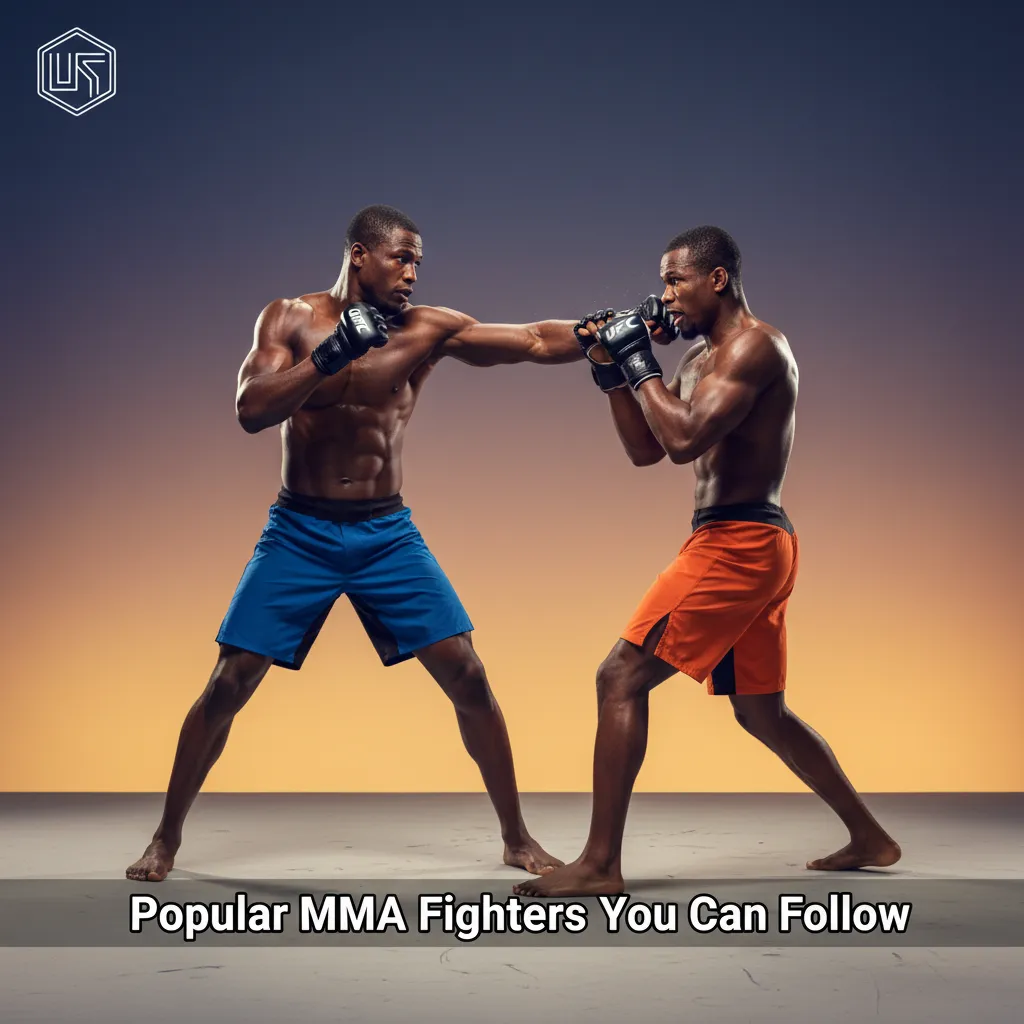 Collage of popular MMA fighters: Adesanya, Usman, Makhachev, Edwards, O’Malley, Zhang Weili, Volkanovski.
