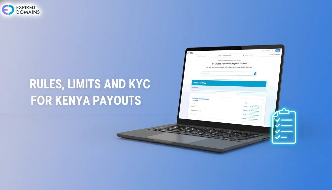 Infographic: Kenya payouts rules—ID selfie verification, same-method withdrawals, KES 100–250,000 limits, name match.