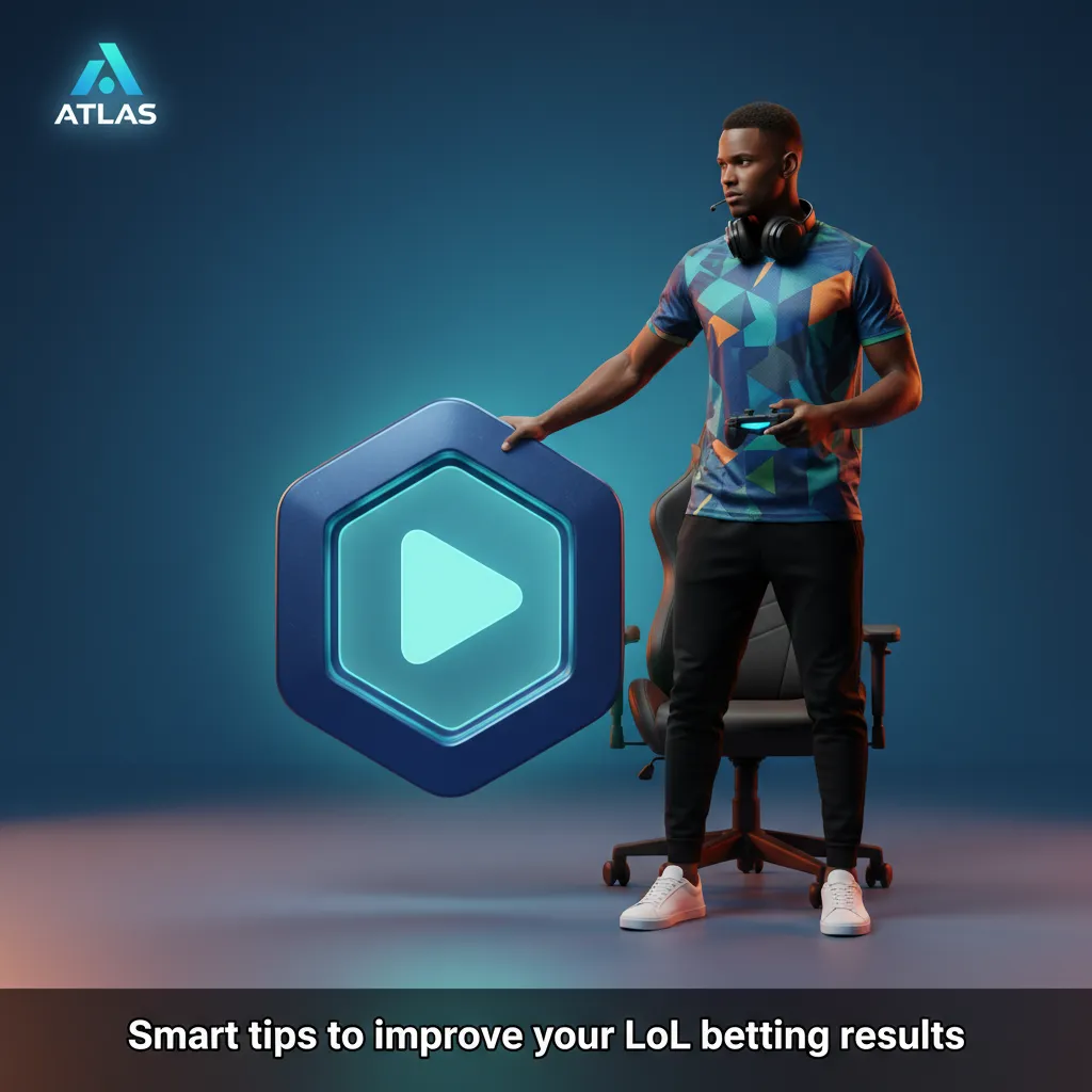 Infographic with smart tips to improve LoL betting: bankroll, form, roster news, patches, draft, odds, records.