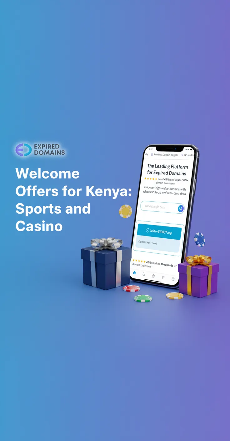 Welcome offers for Kenya: Sports 200% bonus up to 20,000 KES; Casino up to 190,000 KES; free spins; promo code.