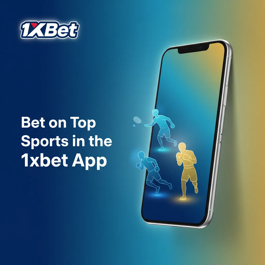 1xbet app banner: bet pre-match or live, build accumulators, cash out; sports: football, basketball, tennis, cricket, esports